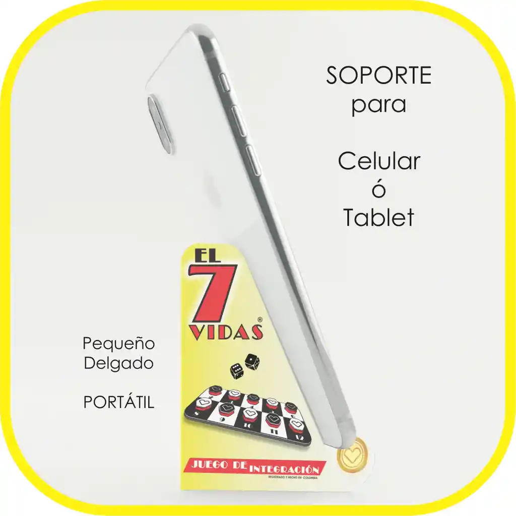 Soporte Celular Plegable De Bolsillo - El 7 Vidas X2