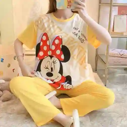 Pijama Minnie Talla Única Adulto (camiseta + Pantalón)