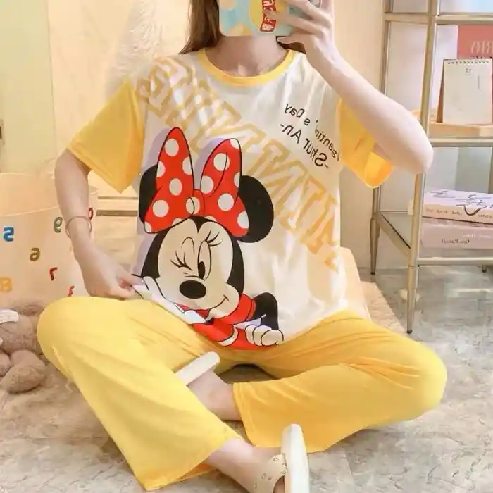 Pijama Minnie Talla Única Adulto (camiseta + Pantalón)