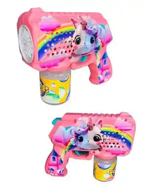 Burbujero Eléctrico Con Diseño De Unicornios Color Rosado