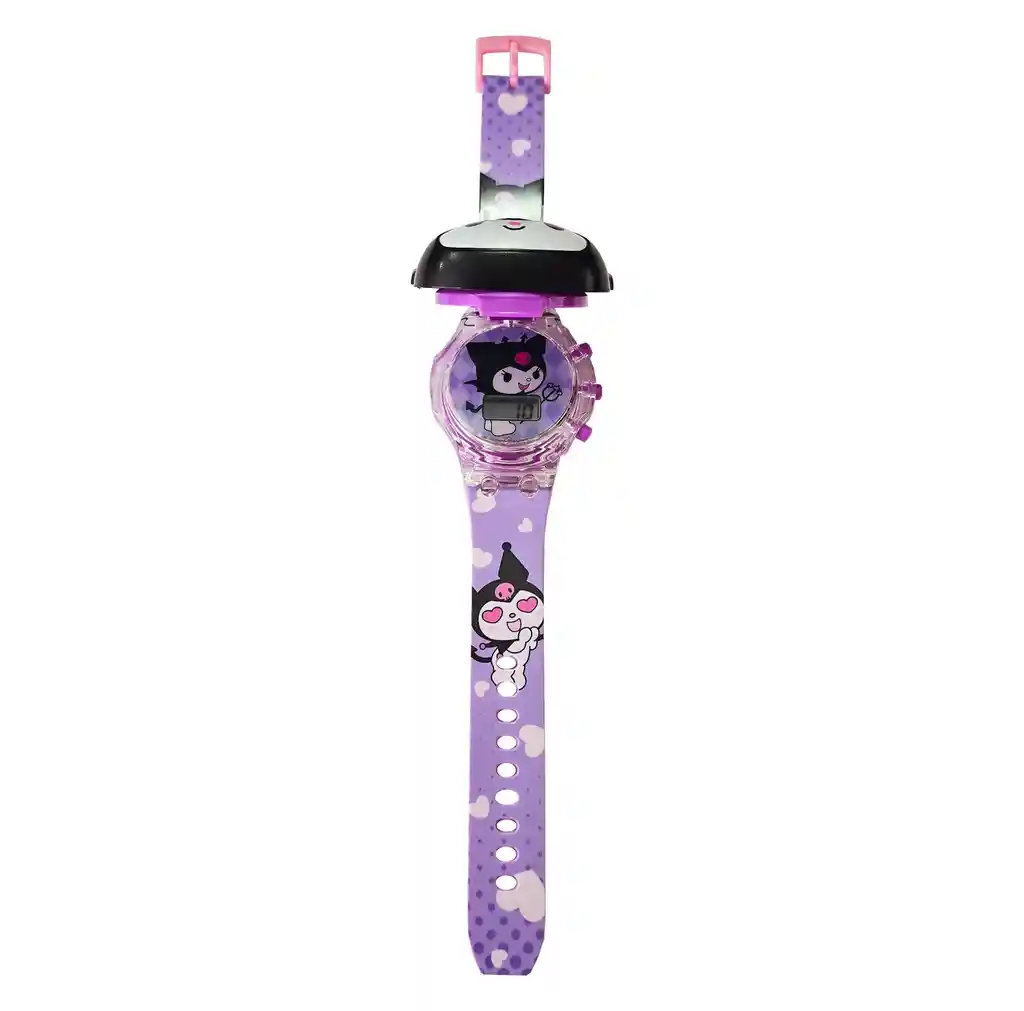 Reloj Niñas Digital Luces Sonido Tapa Infantil Kuromi Anime