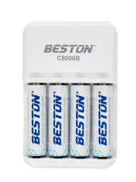 Baterías Pilas Recargables Cargador C8006b Aax4 1500mah