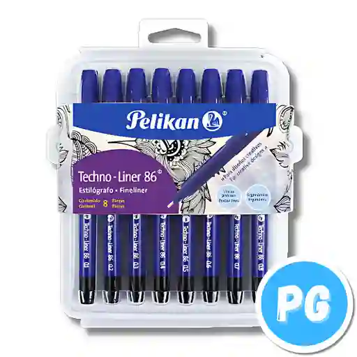 Paquete Rapidografo Pelikan X8 Unds Estilografo 0,1, 0,2, 0,3, 0,4, 0,5, 0,6, 0,7, 0,8