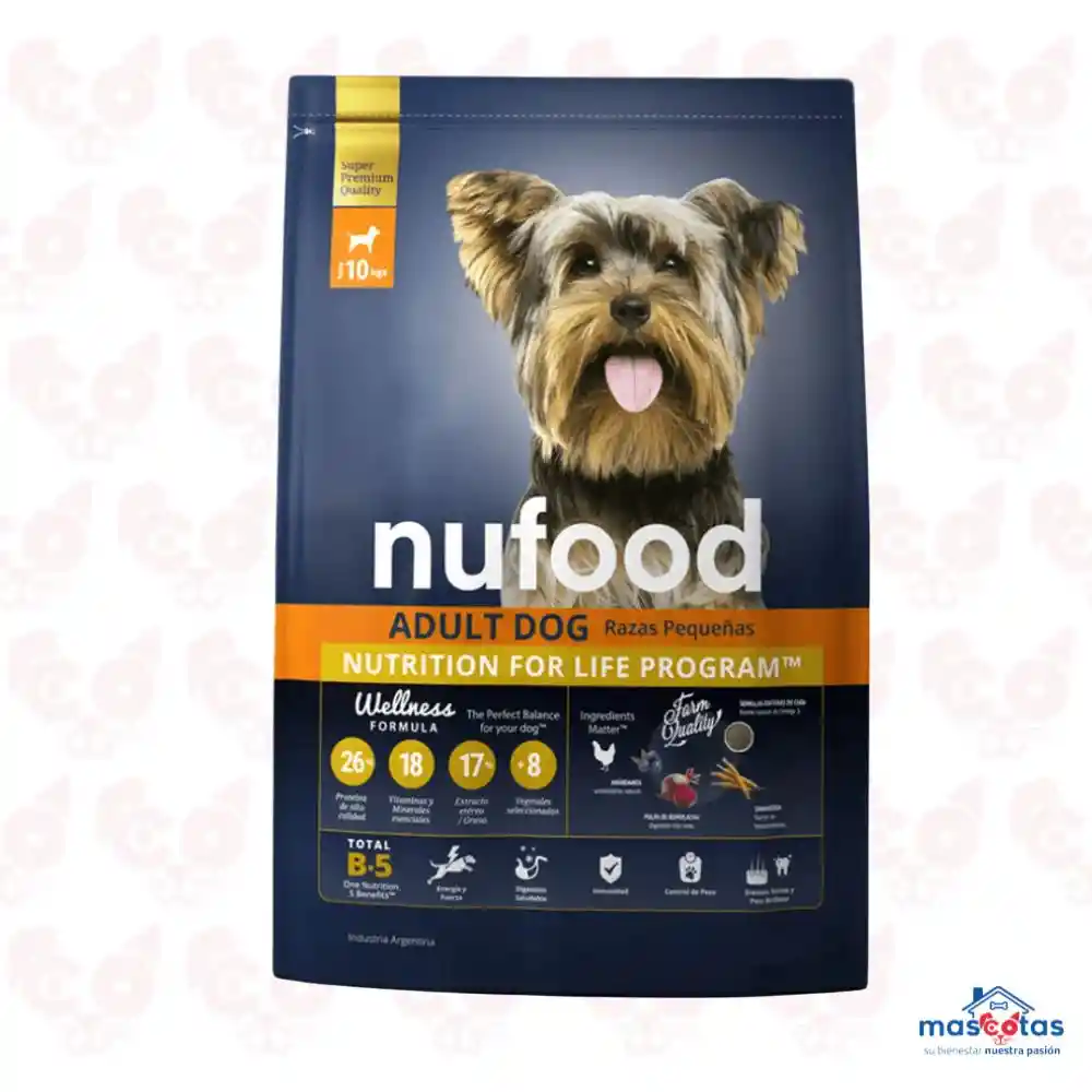 Nufood Alimento Para Perro Adulto Raza Pequeña 3 Kilos