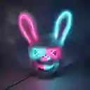 Mascara De Peluche Conejo Asesino Malo Halloween Disfraz Con Luces Led Neon