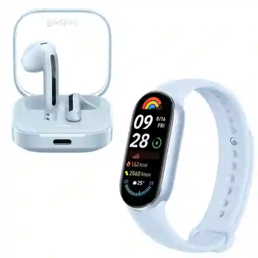 Combo Xiaomi: Smartwatch Smart Band 9 + Buds 6 Active Azul