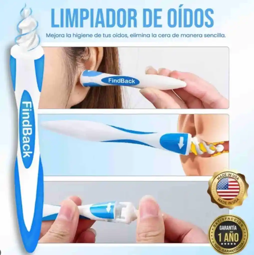 Limpia Oídos Copitos Espiral Silicona ⚡