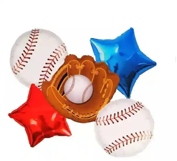 Globos De Beisbol Pelotas Y Guante Para Fiestas Y Cumpleaños