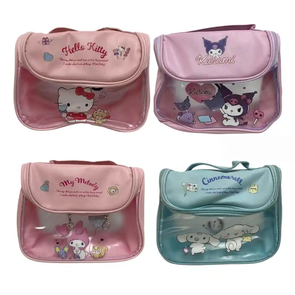 Cosmetiquera Neceser Bolso Sanrio Kitty Melody Kuromi Cinnamoroll