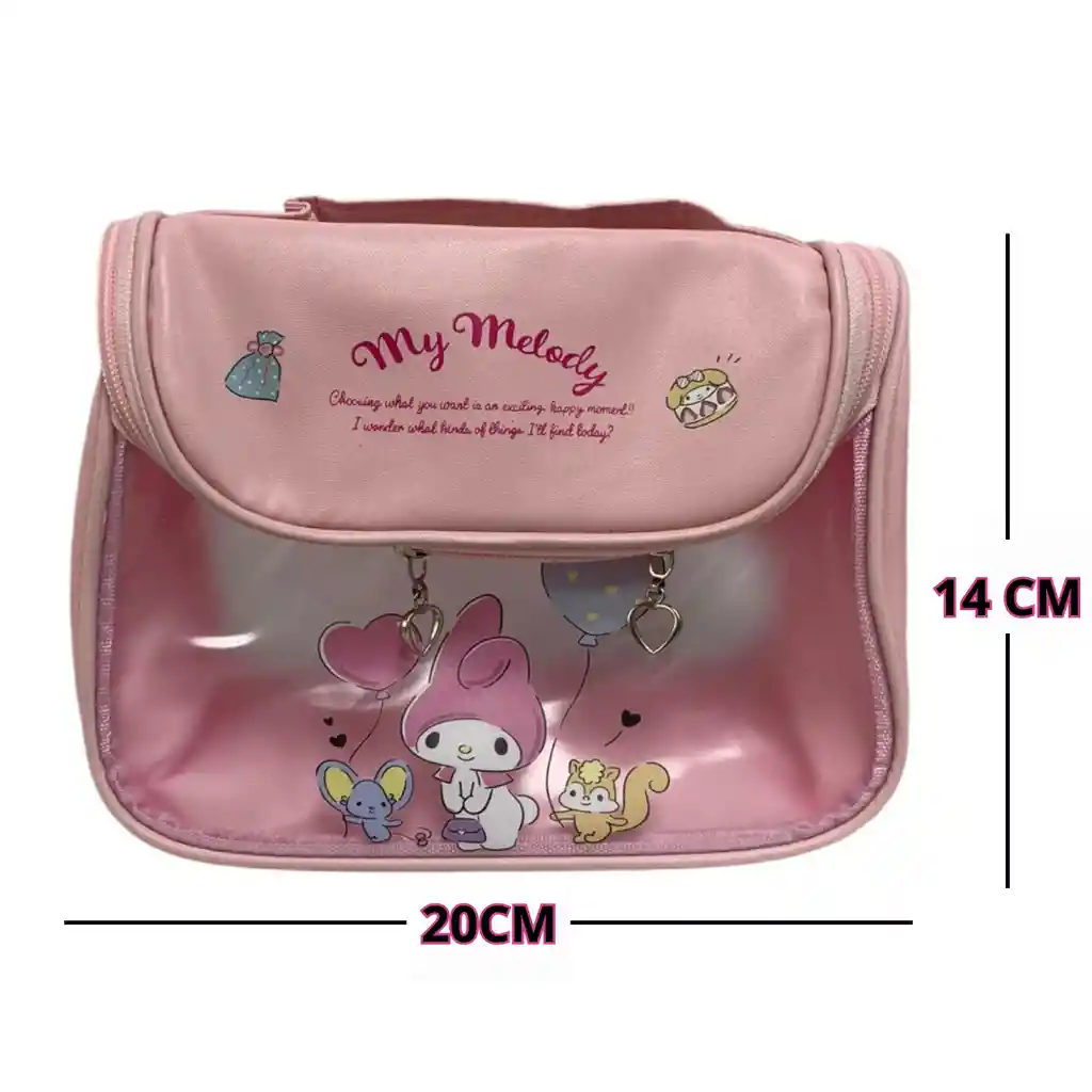 Cosmetiquera Neceser Bolso Sanrio Kitty Melody Kuromi Cinnamoroll