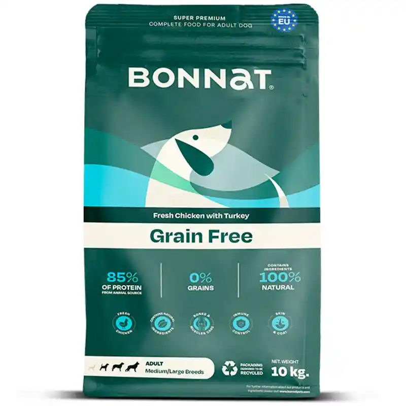 Bonnat Grain Free Canine Adult M/l Breeds 2kg