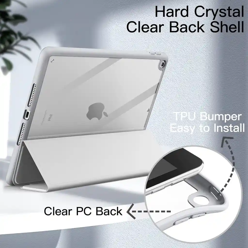 Estuche Protector Smart Clear Magnetico Para Ipad 10.2 7a 8a 9a Generacion – Gris