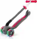 Patineta Plegable Con Luces Globber Primo Rojo Para Niños