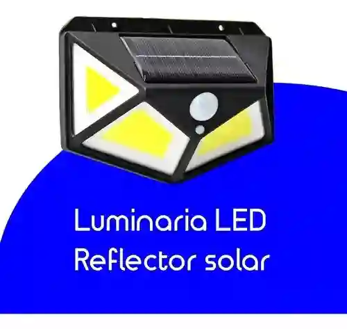 Reflector Solar 100 Led Panel Recargable Exterior C Con Sensor