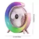 Ventilador De Escritorio Portátil Sin Aspas Con Luz Nocturna, 180°ajustable Led 7 Colores Rgb