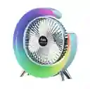 Ventilador De Escritorio Portátil Sin Aspas Con Luz Nocturna, 180°ajustable Led 7 Colores Rgb