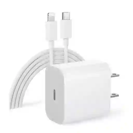 Cargador 20w Carga Rápida Para Iphone 11 12 13 Tipo C Cable