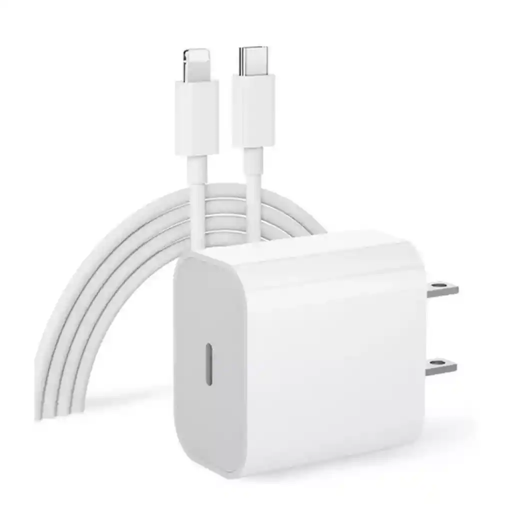 Cargador 20w Carga Rápida Para Iphone 11 12 13 Tipo C Cable