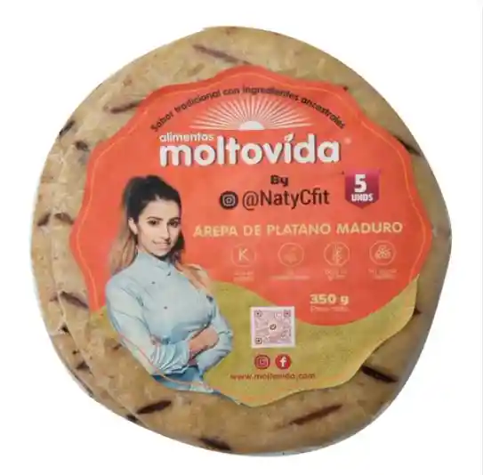 Arepa De Platano Maduro*5 Uds*350g Molto