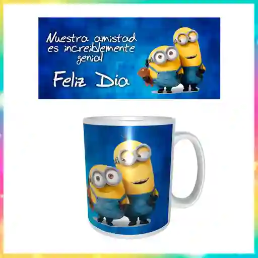 Mug Pocillo Vaso Miniuns De Amistad