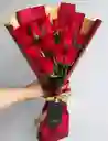 Ramo Con 12 Rosas Rojas De Exportación