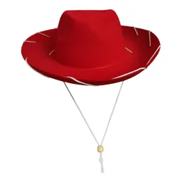 Sombrero Vaquero Color Rojo Niño Disfraz Halloween