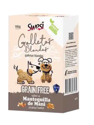 Galletas Blandas Swesi Sabor A Mantequilla De Mani 180gr