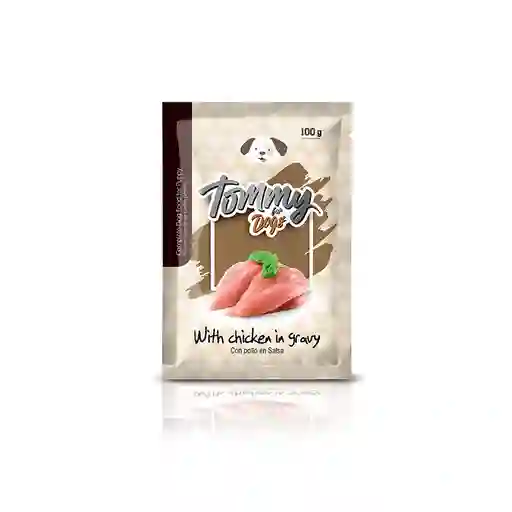 Pouch Tommy Cachorro Pollo En Salsa 100gr