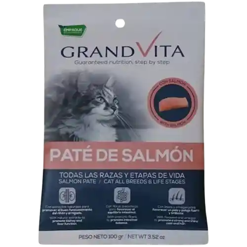 Grand Vita Pate De Salmon 100 Grs (gato)