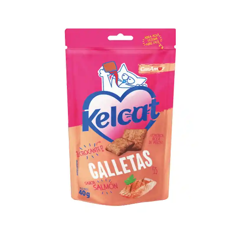 Galletas Gatos Kelcat Salmon 40g Can Amor