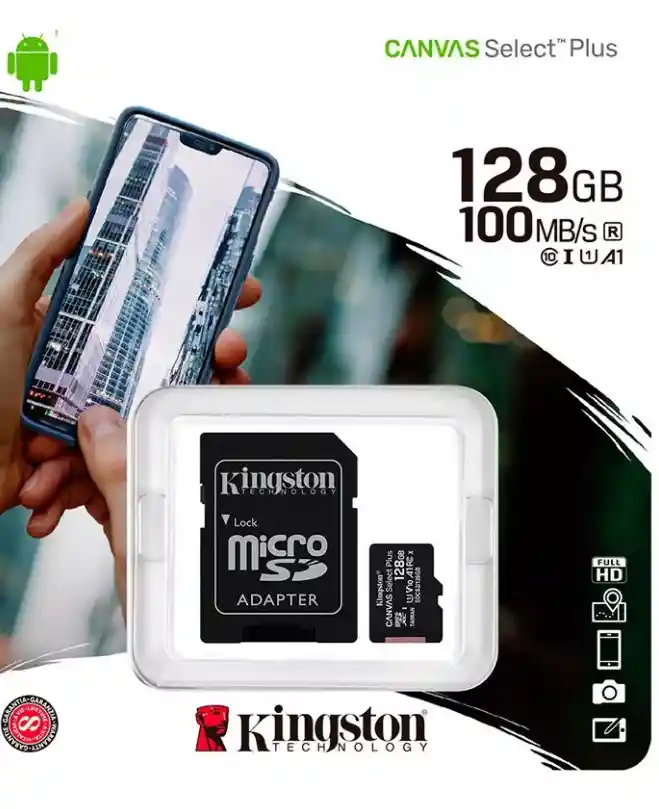 Memoria Micro Sd 128gb Clase 10 Kingston 100mb/s