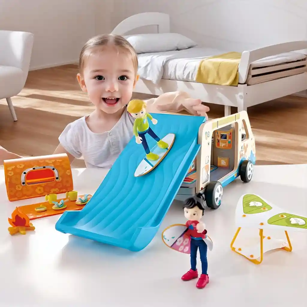 Set De Juego Camper Van En Madera Para Niños Niñas