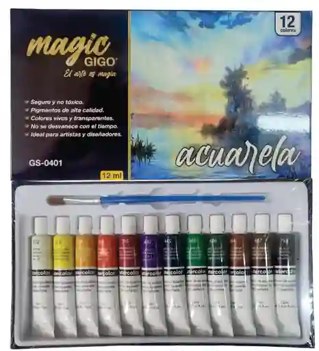 Arte Set De Pintura Acuarela X 12 Und