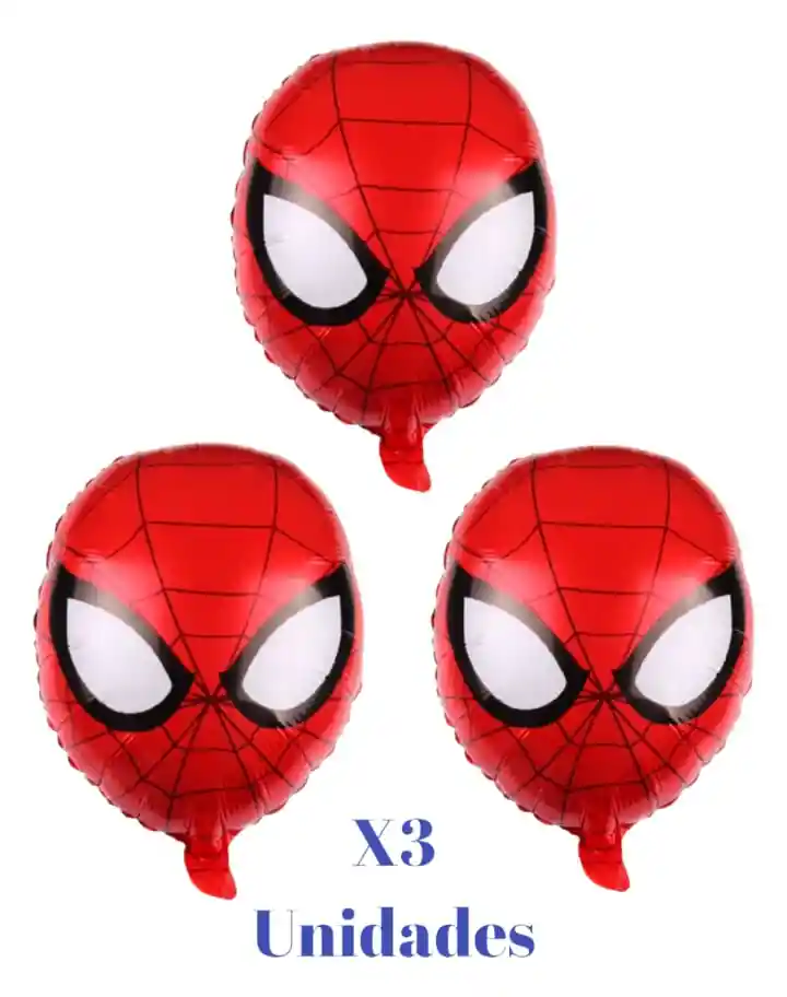 Globo Metalizado X3 Unidades Hombre Araña