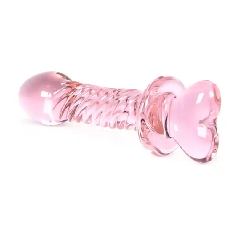 Plug De Vidrio Cupid Glass 16,5 Cm Rosado