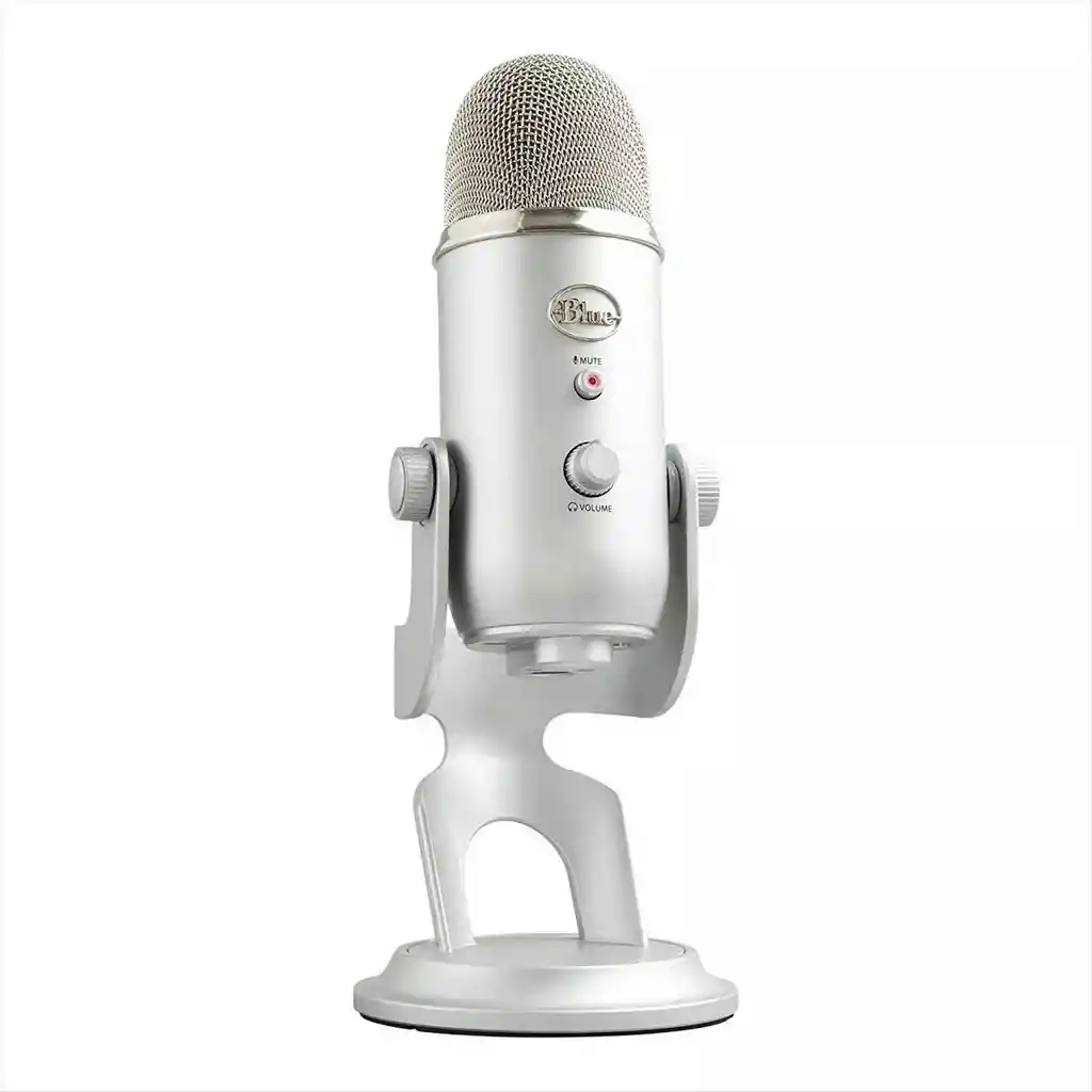 Micrófono Blue Yeti Condensador Omnidireccional Color Silver