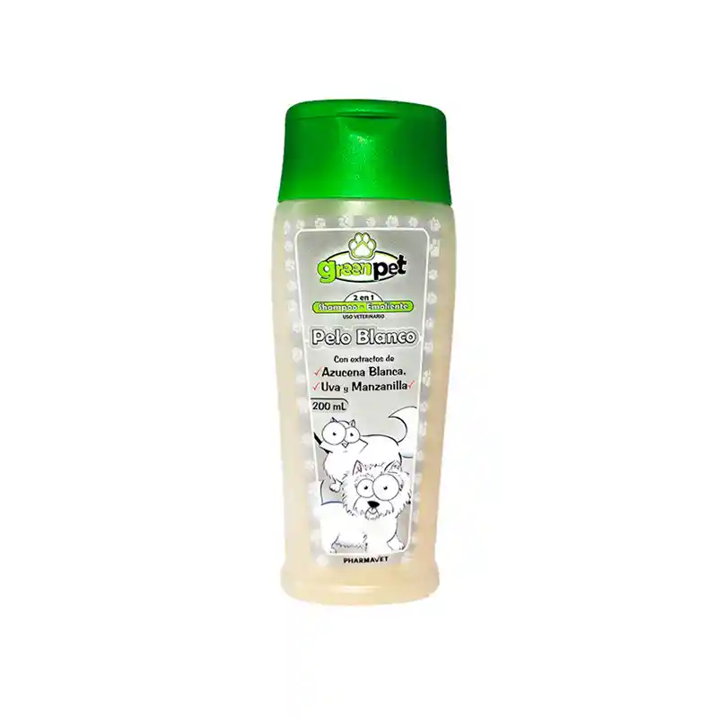 Shampoo Green Pet Pelo Blanco 200ml
