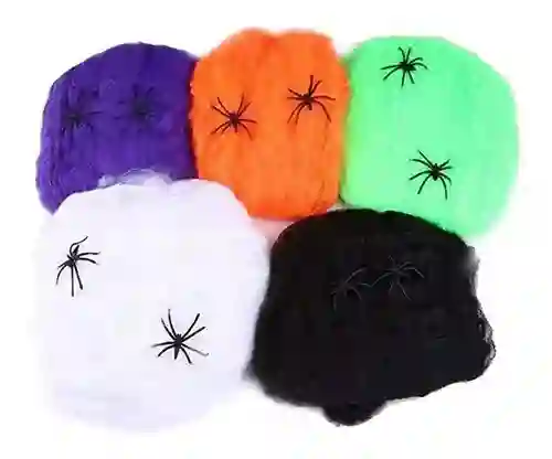 Telaraña Sintetica Color Negro Halloween