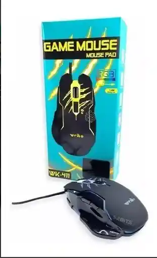 Mouse Gamer Con Cable Usb 6 Botones Y Luces Led + Mouse Pad