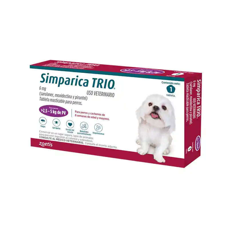 Simparica Trio Morado 2,6-5kg