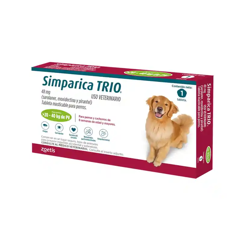 Simparica Trio Verde 20,1-40kg