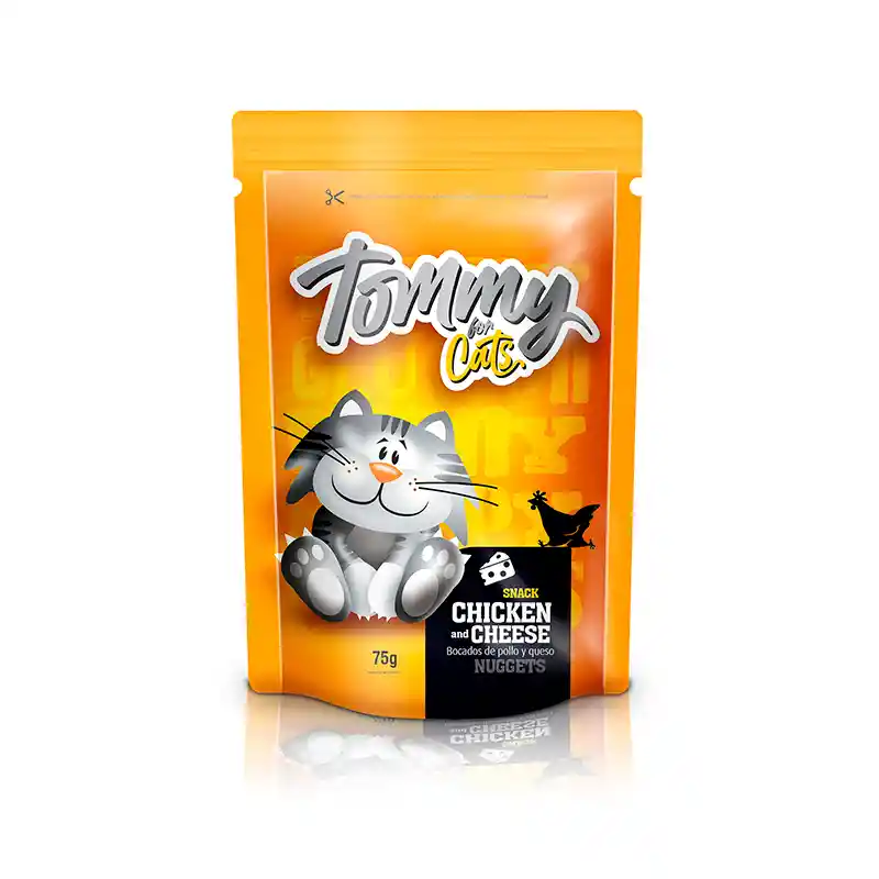 Snack Tommy Cat Pollo Y Queso 75 Gr