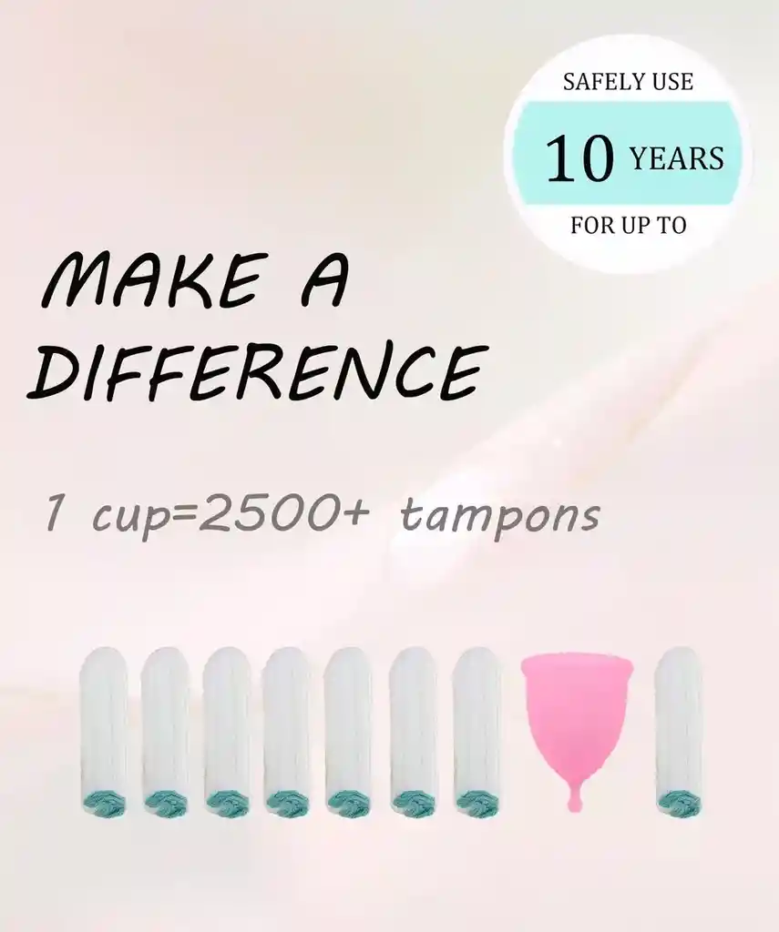 Copa Menstruale Con Vaso De Almacenamiento Plegable