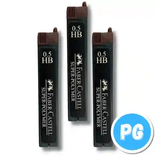 Paquete Minas Faber Castell Hb #2 X12 Unds 0.5mm