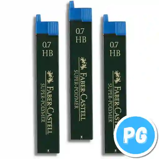 Paquete Minas Faber Castell Hb #2 X12 Unds 0.7mm