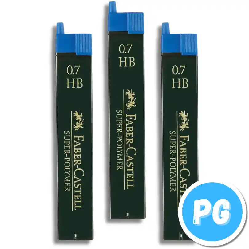 Paquete Minas Faber Castell Hb #2 X12 Unds 0.7mm