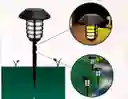 Lampara Led Antorcha Tipo Farol Con Panel Solar Y Estaca Rgb 11 Colores