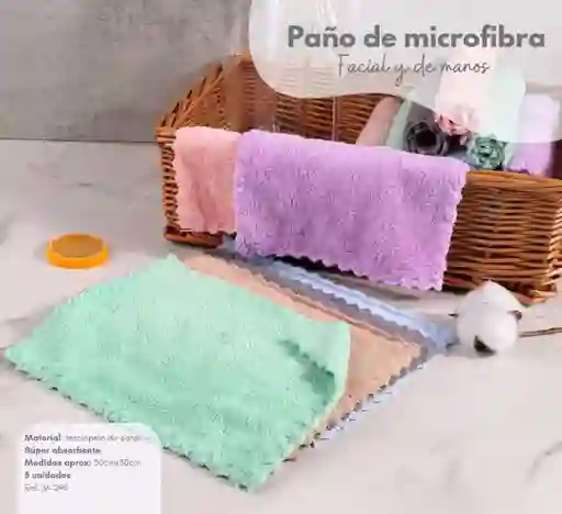 Toallitas De Microfibra Facial Por 5