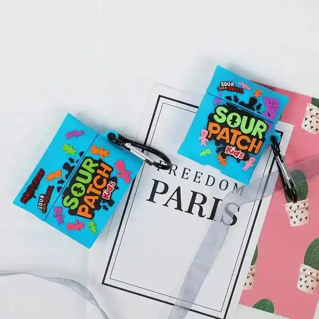 Funda Para Airpods 1-2 Generación Sour Patch Blue