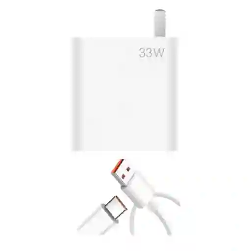 Cargador Redmi Xiaomi 33w 2 En 1 Incluye Cable Y Cubo